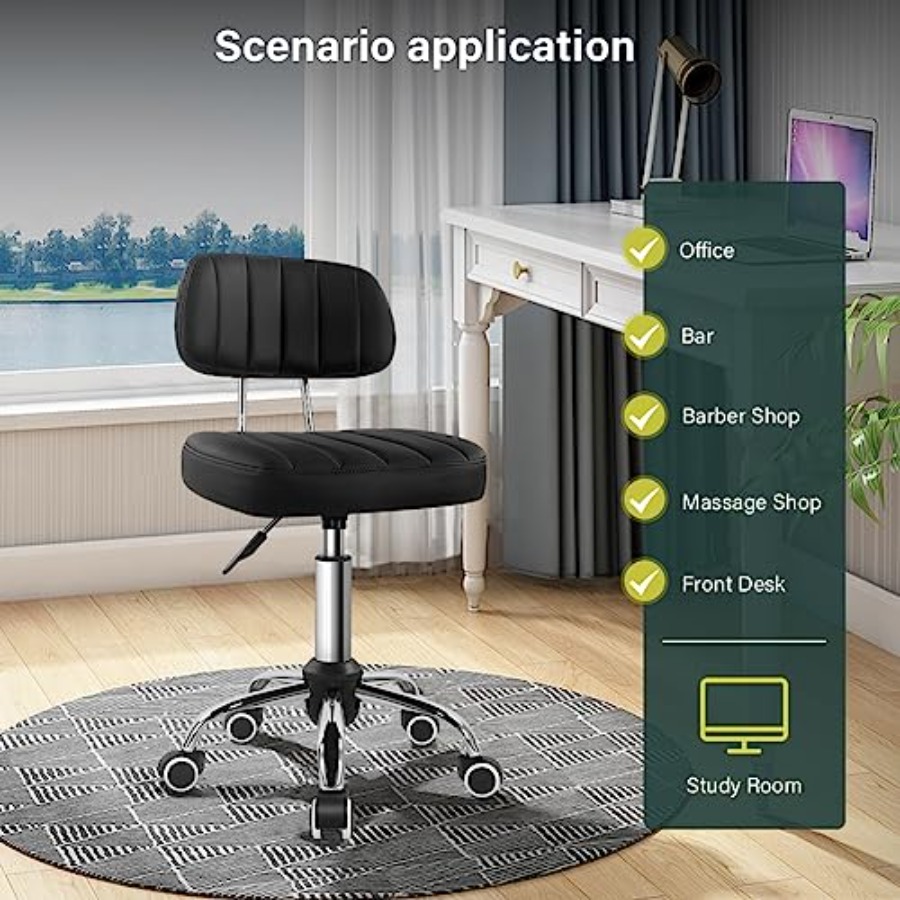 Square Swivel Stool with Wheel - Spa & Wellness Hotel Paradiso ulasan dan harga
