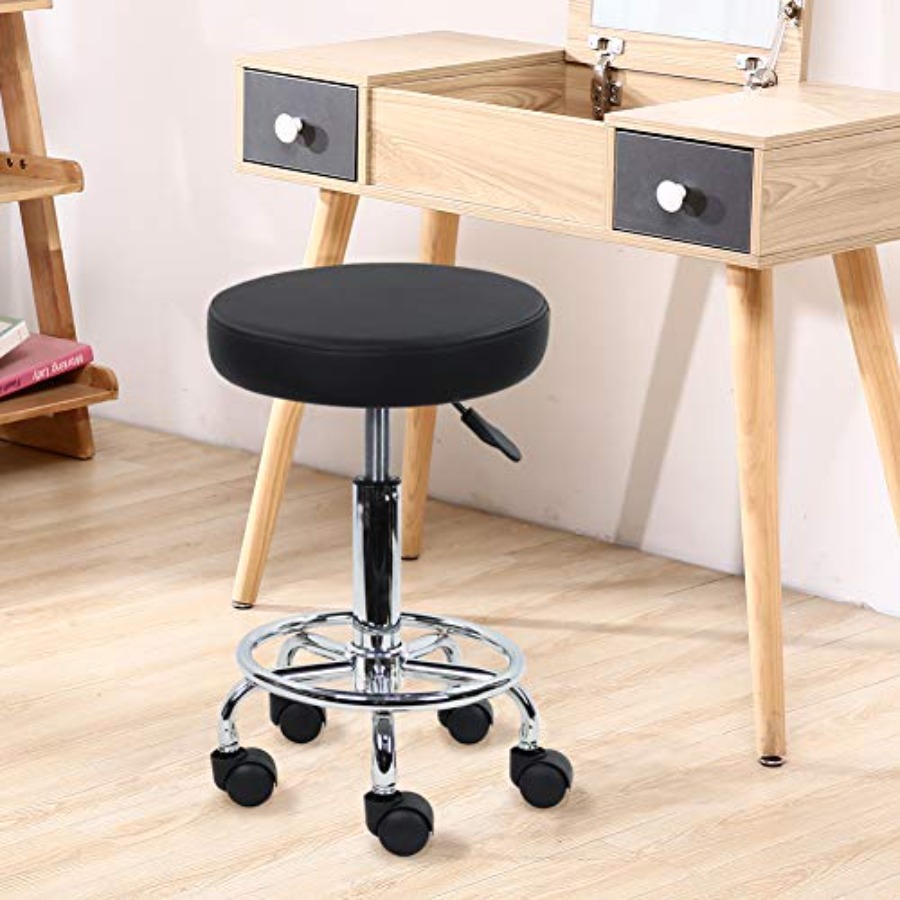 PU Leather Round Rolling Stool - Spa & Wellness Hotel Paradiso ulasan dan harga