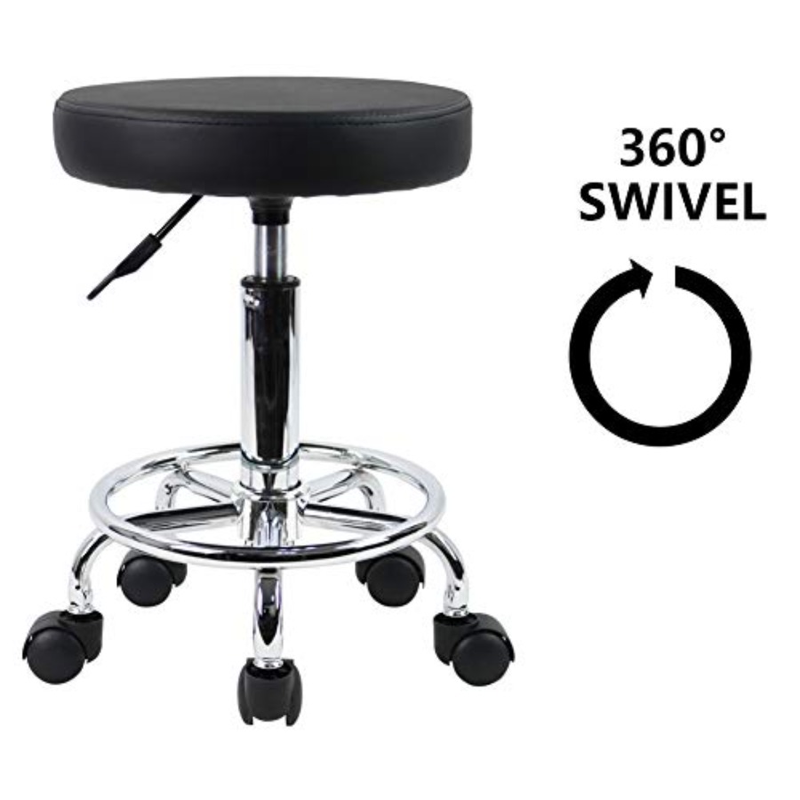 PU Leather Round Rolling Stool - Spa & Wellness Hotel Paradiso ulasan dan harga